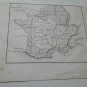 old engraving print 1836  peuple Gaule map