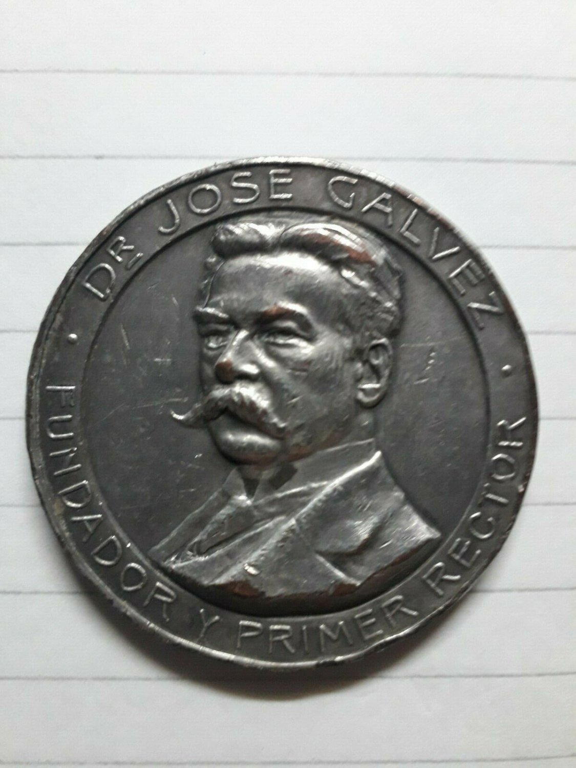 Old collection  Medal Dr Jose Galvez  1915 Argentina  Universidad Santa Fe