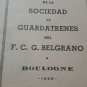 old  collection  Statute Society Guard Trains Belgrano Railway 1956 Argentina