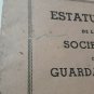 old  collection  Statute Society Guard Trains Belgrano Railway 1956 Consult