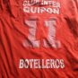 soccer Rare red jersey Inter de Quipan Argentina Salta size XL aprox. with 11