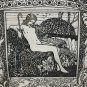 old engraving print 1918 Illustra.. H. Vogeler Oscar wilde, nude,the young king