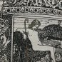 old engraving print 1918 Illustra.. H. Vogeler Oscar wilde, nude,the young king