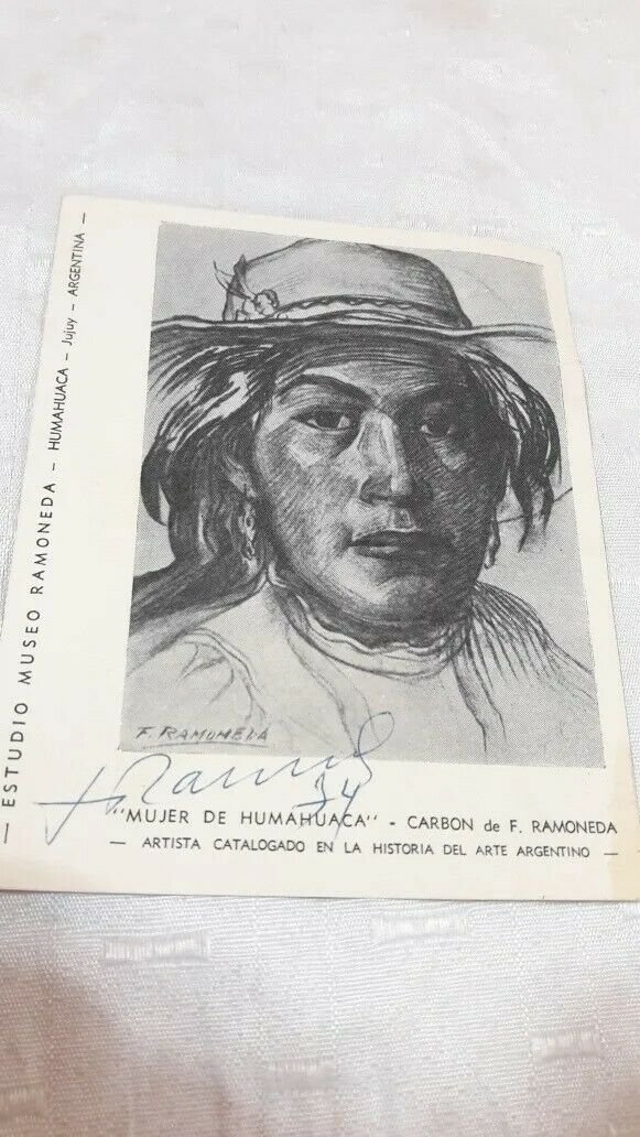 Signed F Ramoneda Spanish Argentina Painter Orig Signature On Card