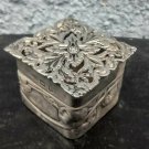 old pillbox, english silver miniature box