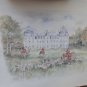 French watercolours on paper  original signed LEGAI hunters chateau de cheverny