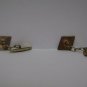 vintage old Blue  enamel cufflinks rhombus-shaped