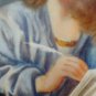 Antique portrait Miniature hand painted. frame young Voltaire??