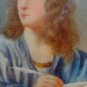 Antique portrait Miniature hand painted. frame young Voltaire??