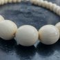old  vintage pearl necklace, galalith imitating ivor. mimics her weft. so cute