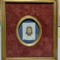 Antique portrait Miniature hand painted. frame  Jesus Christ  signed initials