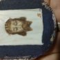Antique portrait Miniature hand painted. frame  Jesus Christ  signed initials