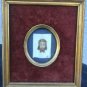 Antique portrait Miniature hand painted. frame  Jesus Christ  signed initials