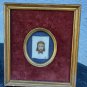 Antique portrait Miniature hand painted. frame  Jesus Christ  signed initials