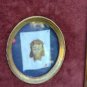 Antique portrait Miniature hand painted. frame  Jesus Christ  signed initials