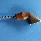 old, rare wooden corkscrew, model horse's foot with horseshoe