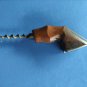 old, rare wooden corkscrew, model horse's foot with horseshoe