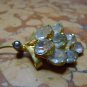 vintage old golden pin Brooch czechoslovakia