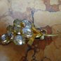 vintage old golden pin Brooch czechoslovakia