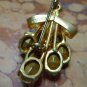 vintage old golden pin Brooch czechoslovakia