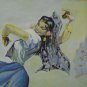 acrylic drawing flamenco dancer Probably by Rodolfo Claro Argentina