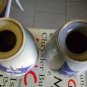 Blue ceramic vases pair Dutch figures