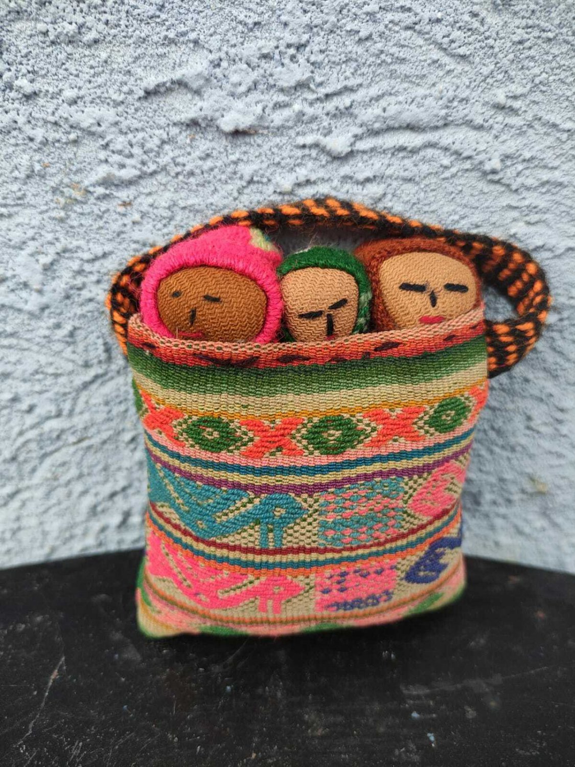 old rare north Argentine wool pincushion, indigenous from Salta or  Jujuy