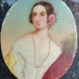 Antique portrait Miniature hand painted. frame   signed Heinrich F&Atilde;&frac14;ger??