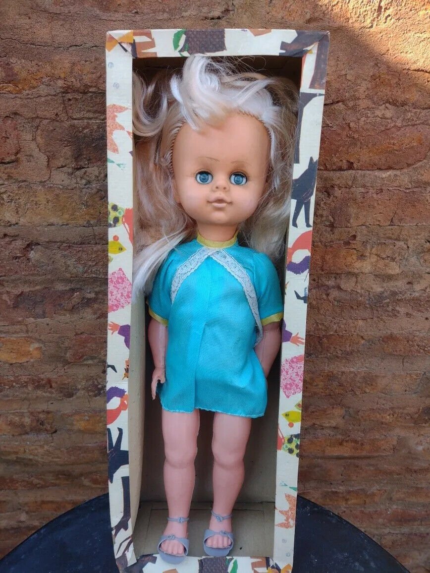 old plastic doll  Michela Brand 60 70s