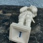 small German white porcelain figurine brand KPM represents a child