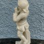 small German white porcelain figurine brand KPM represents a child