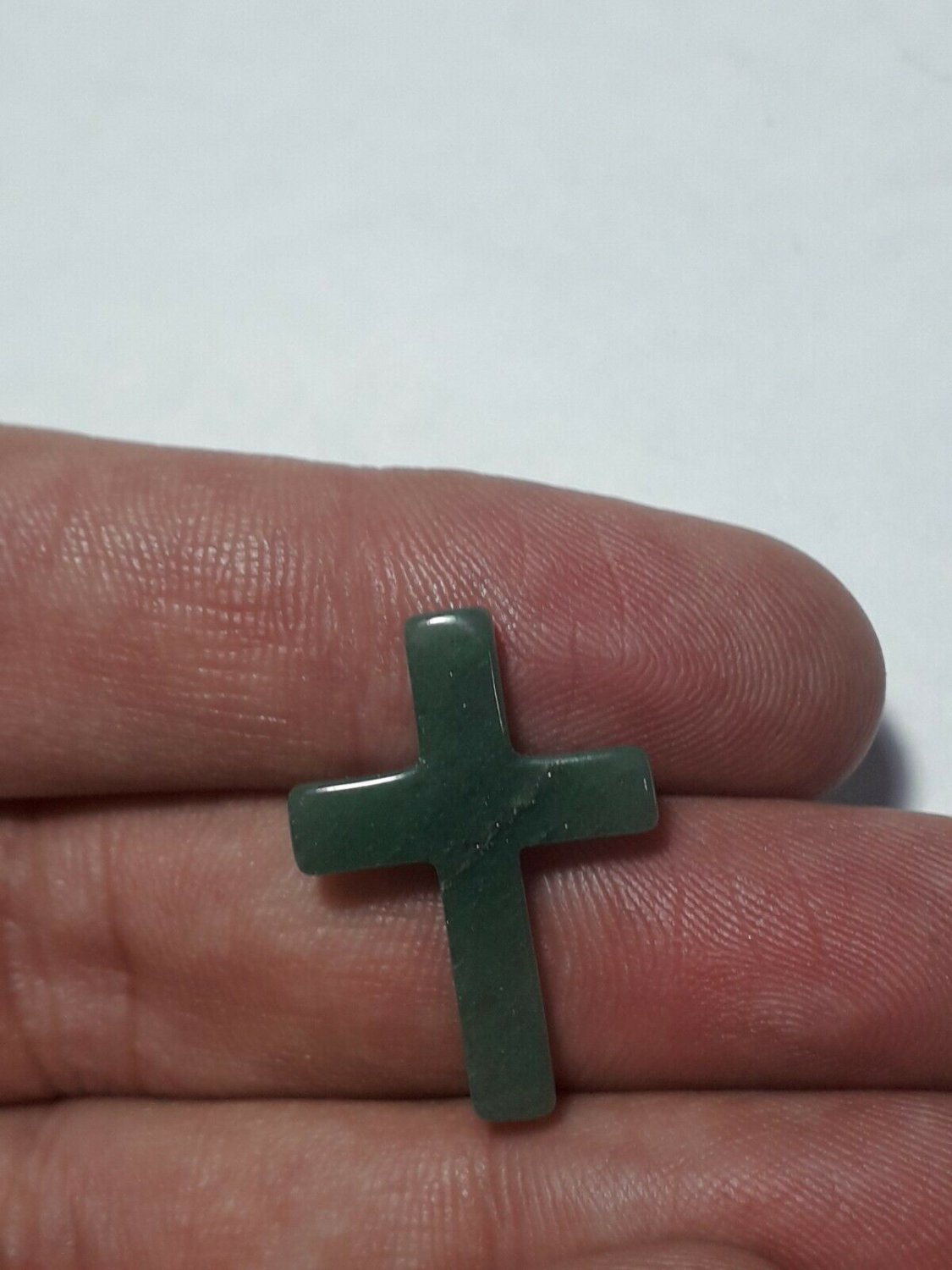 Small Cross Pendant Carved Jade Pendant