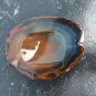 ashtray in brown agate stone fragment