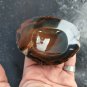 ashtray in brown agate stone fragment