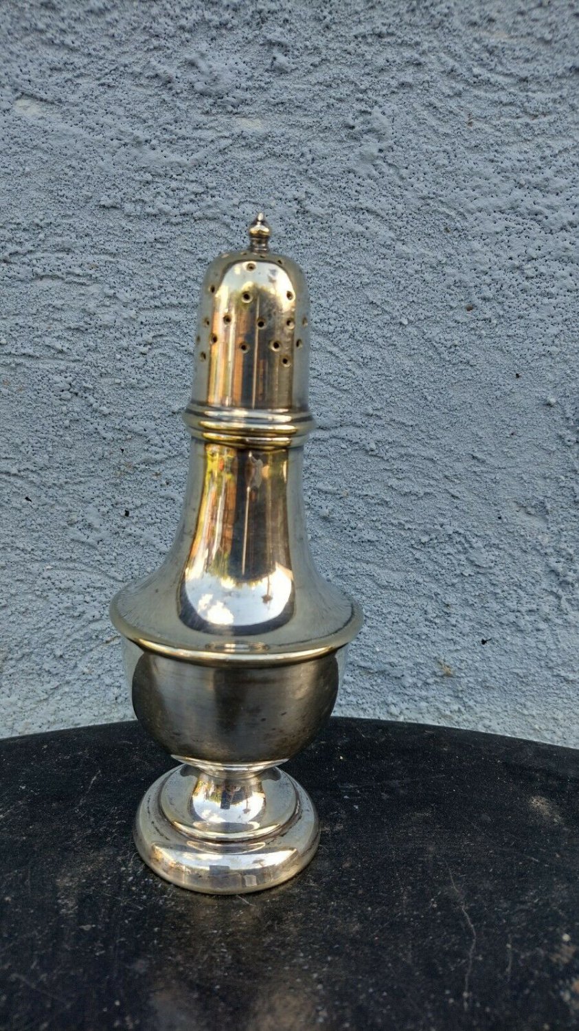 Vintage old silver metal sugar shaker  without brand