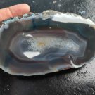 stone fragment carved  ashtray, bluish gray agate