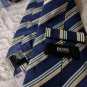 Hugo Boss . vintage tie original. 100 % Silk aero blue