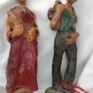 old pair terracote figure Statue  signed G. Bonaccorso with details Italy