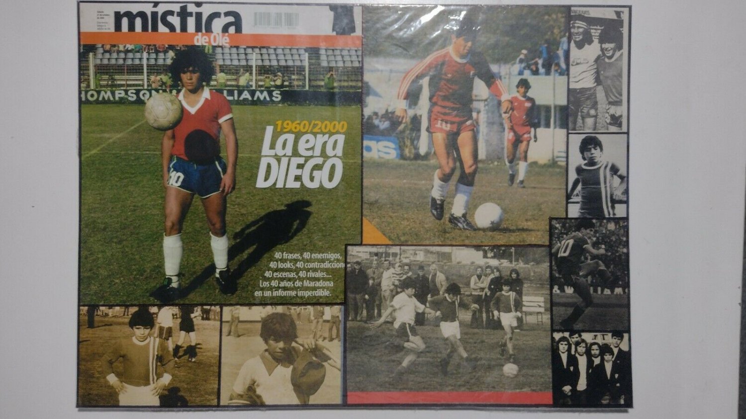 Maradona collage poster made with original photos from magazines.