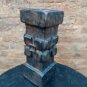 Argentinian Rustic Carved Wood Standing Ashtray
