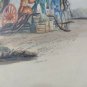 old lithograph An Unwelcome Fare publ 1845 J-harris hand colored