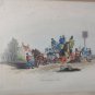 old lithograph An Unwelcome Fare publ 1845 J-harris hand colored