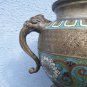 Old Chinese Cloisonne Bronze Vase with Enamel