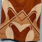 PIERRE CARDIN Vintage skirt signed in shades of brown. FREE SHIPPING