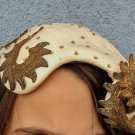 old   collection antique hat leather hair accessory Skull Cap