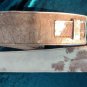 old belt, buckle, 800 silver drag with  enamel.Gaucho ,  lady model, cowhide
