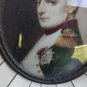 Antique portrait Miniature hand painted framed . Napoleon