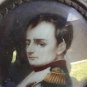Antique portrait Miniature hand painted framed . Napoleon