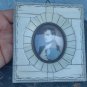 Antique portrait Miniature hand painted framed . Napoleon