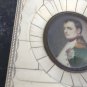 Antique portrait Miniature hand painted framed . Napoleon